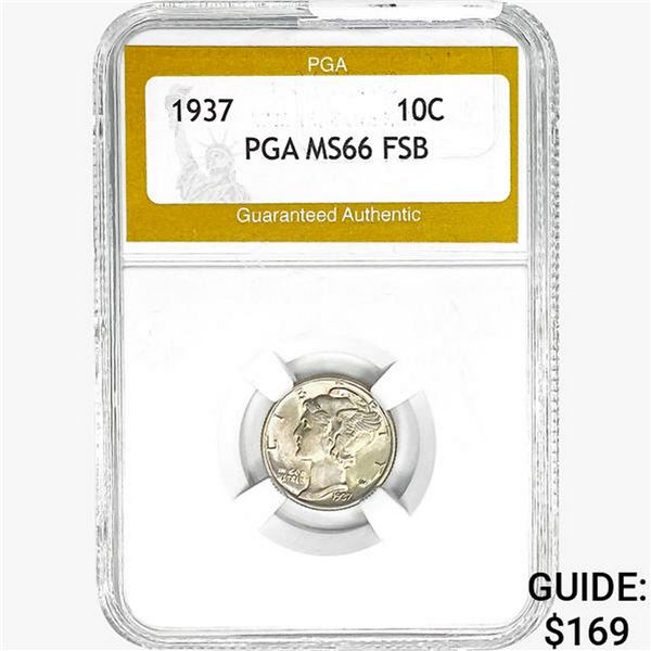 1937 Mercury Silver Dime PGA MS66 FSB
