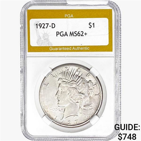 1927-D Silver Peace Dollar PGA MS62+