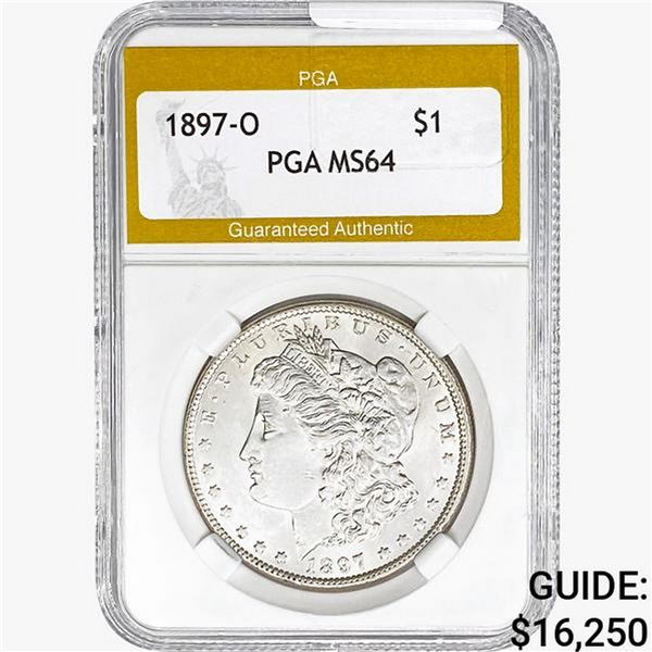 1897-O Morgan Silver Dollar PGA MS64