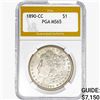 1890-CC Morgan Silver Dollar PGA MS65