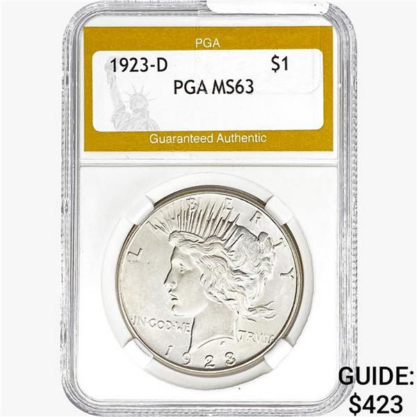 1923-D Silver Peace Dollar PGA MS63