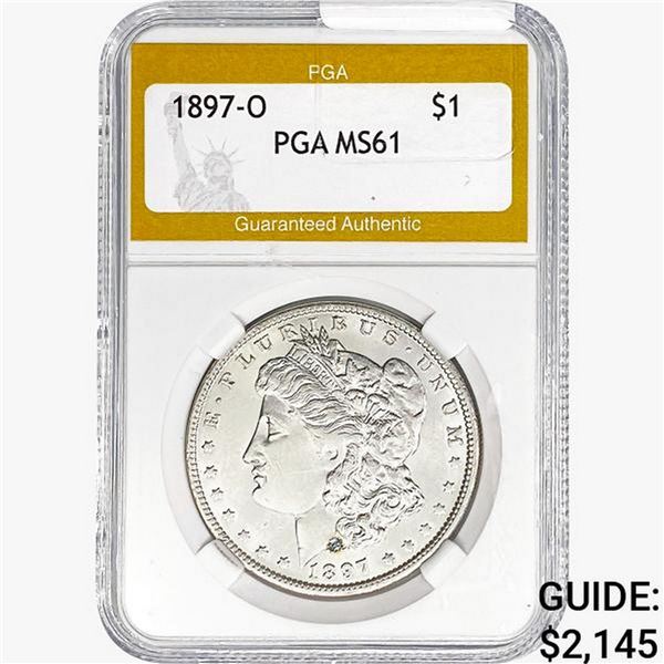 1897-O Morgan Silver Dollar PGA MS61