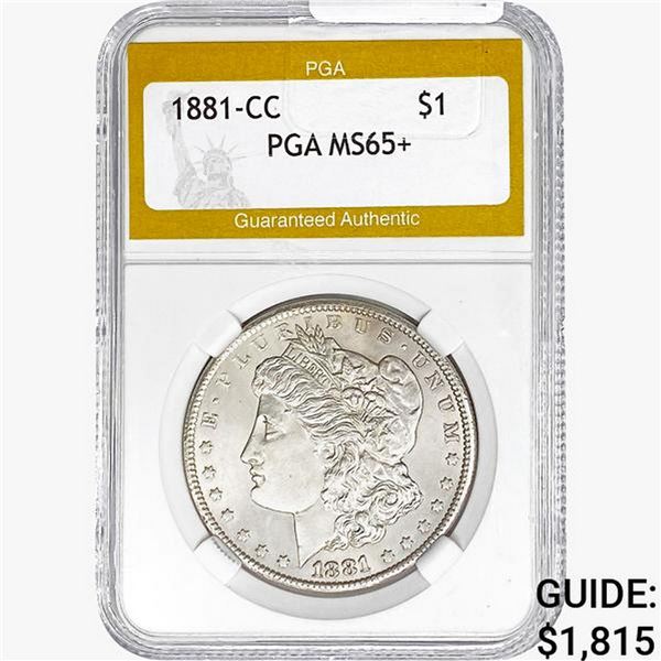 1881-CC Morgan Silver Dollar PGA MS65+