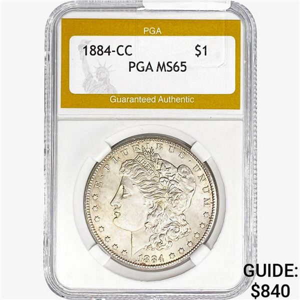 1884-CC Morgan Silver Dollar PGA MS65