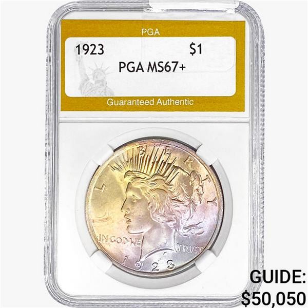 1923 Silver Peace Dollar PGA MS67+