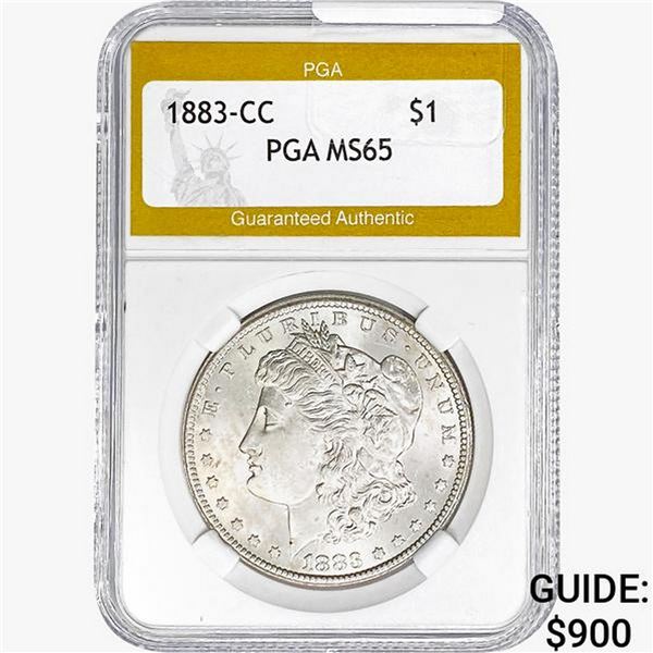 1883-CC Morgan Silver Dollar PGA MS65