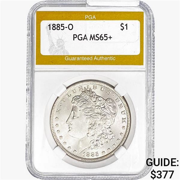 1885-O Morgan Silver Dollar PGA MS65+