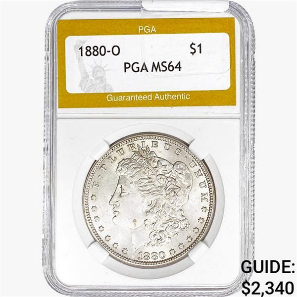 1880-O Morgan Silver Dollar PGA MS64