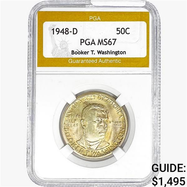 1948-D Booker T Half Dollar PGA MS67