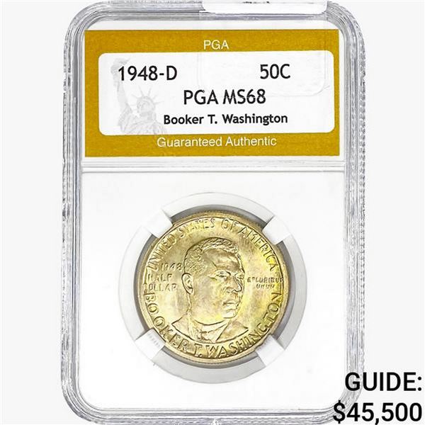 1948-D Booker T Half Dollar PGA MS68