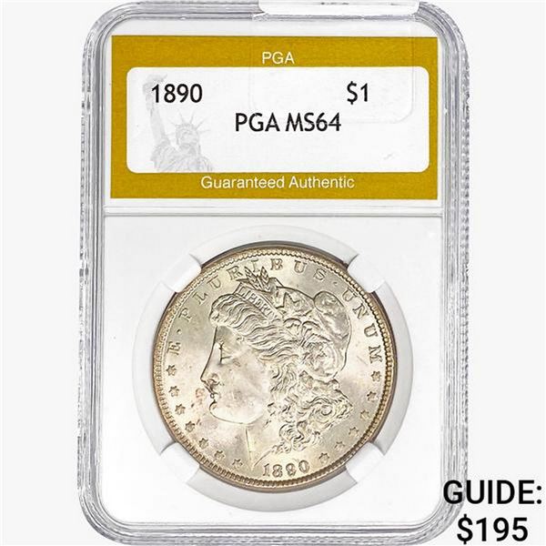 1890 Morgan Silver Dollar PGA MS64