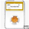 1874 Indian Head Cent PGA MS64 RED