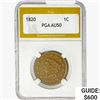 1820 Coronet Head Large Cent PGA AU50