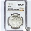 1923-D Silver Peace Dollar NGC AU58