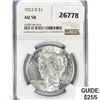 1923-D Silver Peace Dollar NGC AU58
