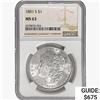 1881-S Morgan Silver Dollar NGC MS63