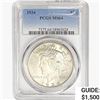 1934 Silver Peace Dollar PCGS MS64
