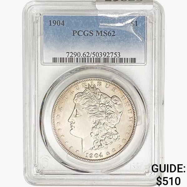 1904 Morgan Silver Dollar PCGS MS62