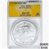 2007-W Silver Eagle ANACS MS69 Satin Finish