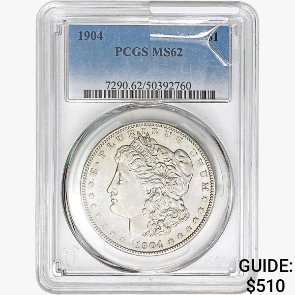 1904 Morgan Silver Dollar PCGS MS62