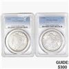 Image 1 : [2] 1882 & 1900 Morgan Silver Dollar PCGS MS63