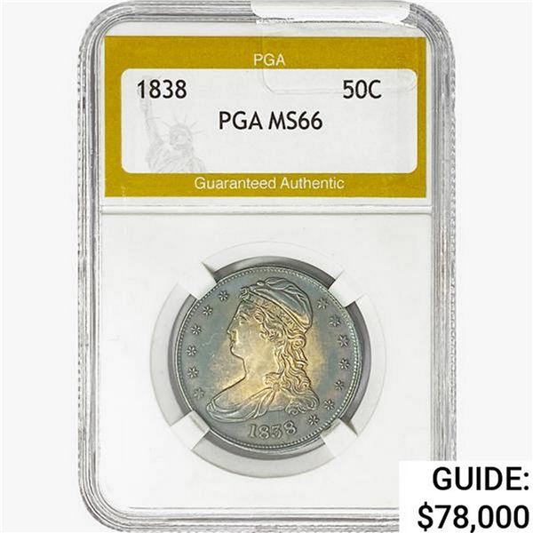 1838 Capped Bust Half Dollar PGA MS66