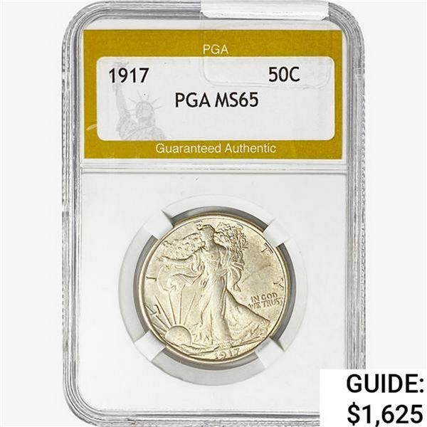 1917 Walking Liberty Half Dollar PGA MS65