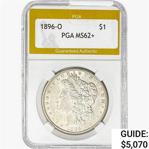 1896-O Morgan Silver Dollar PGA MS62+