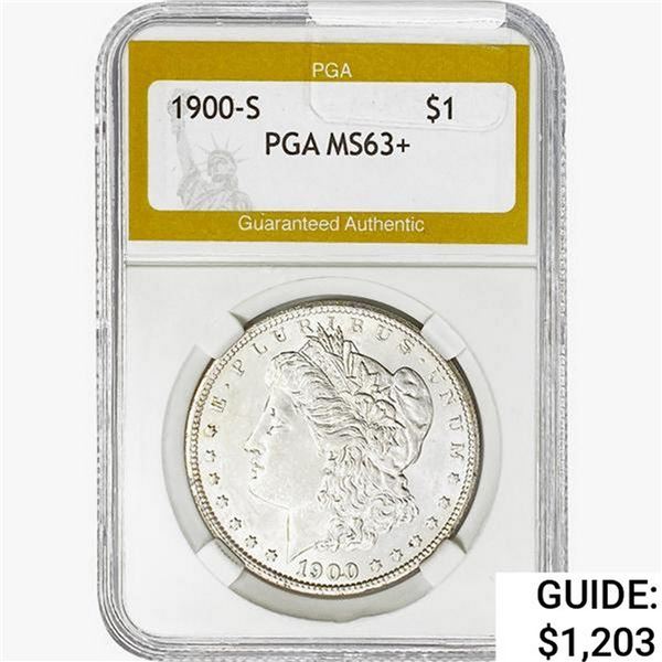 1900-S Morgan Silver Dollar PGA MS63+