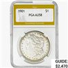 1901 Morgan Silver Dollar PGA AU58