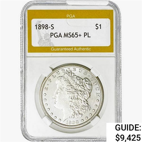 1898-S Morgan Silver Dollar PGA MS65+ PL