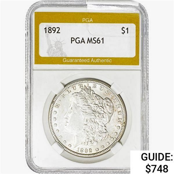 1892 Morgan Silver Dollar PGA MS61