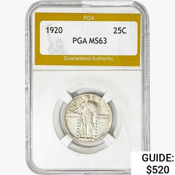 1920 Standing Liberty Quarter PGA MS63