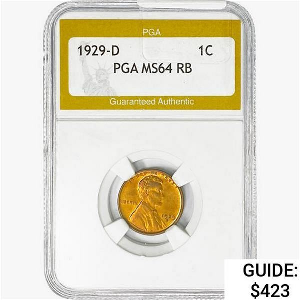 1920-D Wheat Cent PGA MS64 RB