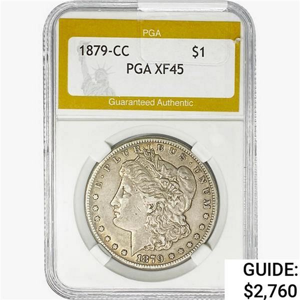1879-CC Morgan Silver Dollar PGA XF45