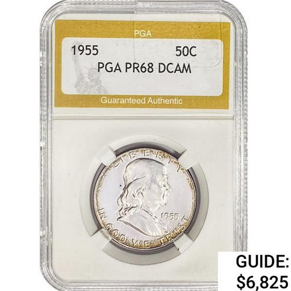 1955 Franklin Half Dollar PGA PR68 DCAM
