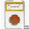 1817 Coronet Head Large Cent PGA MS65 RED