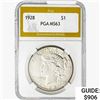 1928 Silver Peace Dollar PGA MS63