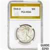 1945-D Walking Liberty Half Dollar PGA MS66