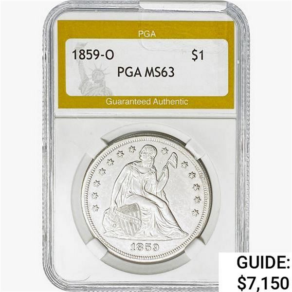 1859-O Seated Liberty Dollar PGA MS63