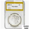 1890-O Morgan Silver Dollar PGA MS64
