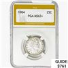 Image 1 : 1904 Barber Quarter PGA MS63+