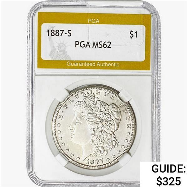 1887-S Morgan Silver Dollar PGA MS62