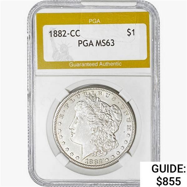 1882-CC Morgan Silver Dollar PGA MS63