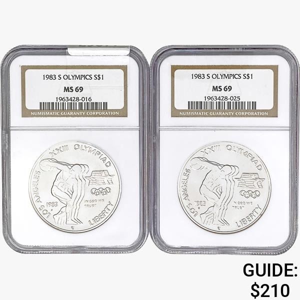 [2] 1983-S S$1 Olympics NGC MS69