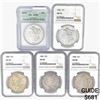 [5] 1879-1898 Morgan Silver Dollar ICG/NGC AU50-58