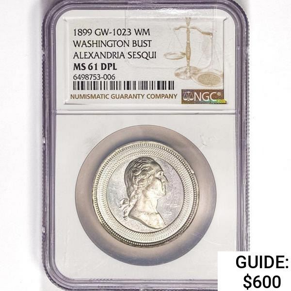 1899 WA Bust Alexandria Sesqui NGC MS61 DPL