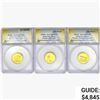 [3] 3/4oz. Gold Medal World War I ANACS PF