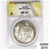 Image 1 : 1878 Rev 79 Morgan Silver Dollar ANACS MS60