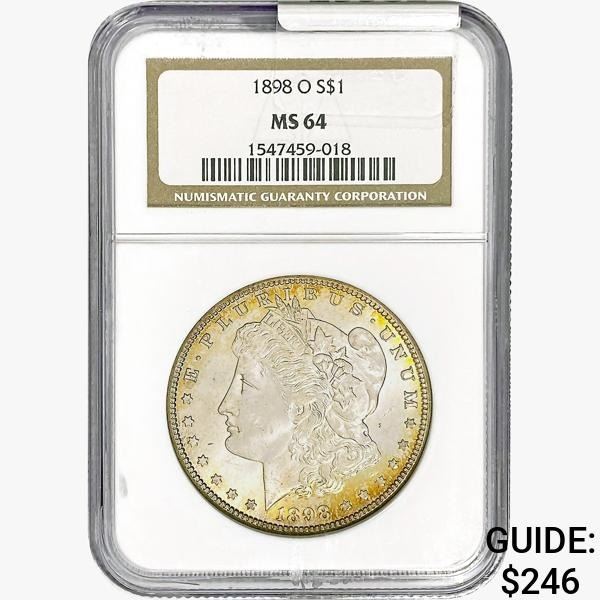 1898-O Morgan Silver Dollar NGC MS64